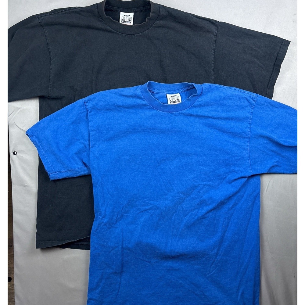 VTG 90s Pro Club Heavyweight T-Shirt Blanks Mens XL Tall Lot of 2 USA
